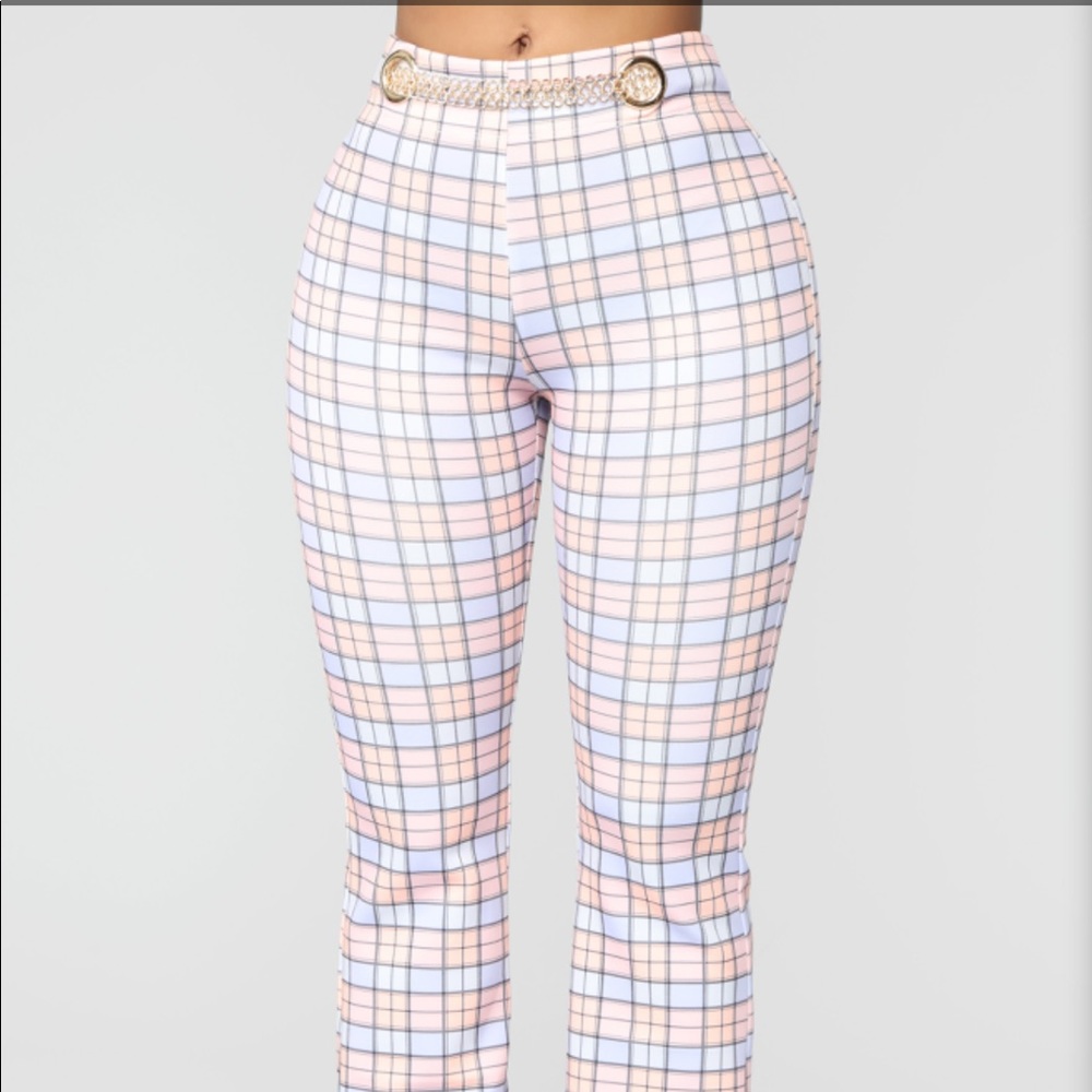 Plaid Flare Pants